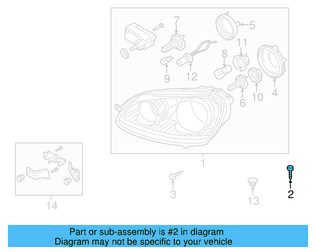 Headlamp Assembly Screw N-911-208-01 - View 4