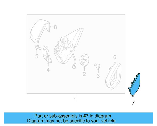 Mirror Glass 5C6-857-522-K - View 7