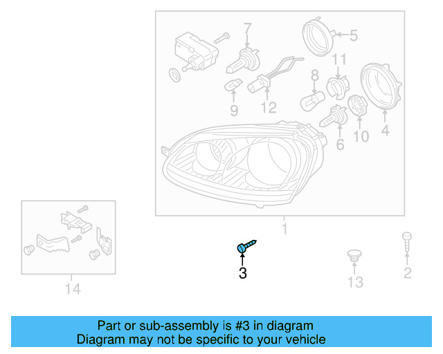 Headlamp Assembly Screw N-911-208-01 - View 5