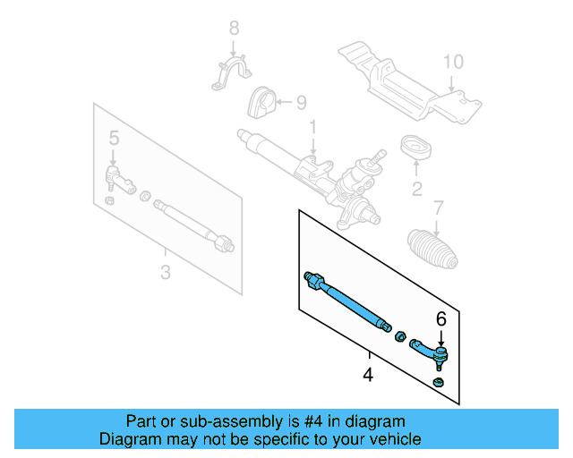 Tie Rod Assembly 8N0-422-803-D - View 3