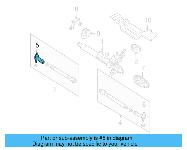 Outer Tie Rod 8N0-422-812-A - View 3