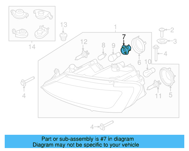 Low Beam Bulb Mount 5K0-941-109-C - View 10