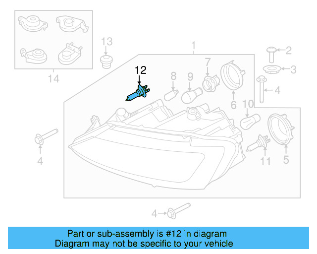 High Beam Bulb N-107-333-01 - View 3