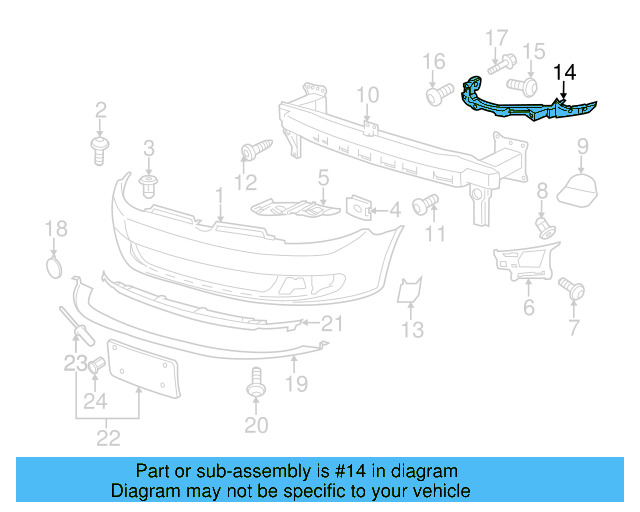 Upper Retainer 1K0-807-889-B - View 6