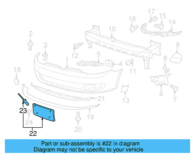 License Bracket 1K0-807-285-A-9B9 - View 21
