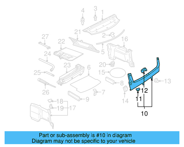 Rear Trim 3B5-863-459-H-B41 - View 3