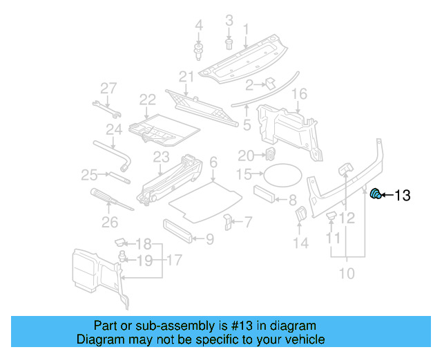 Rear Trim Stud 253-260-130-01C - View 5