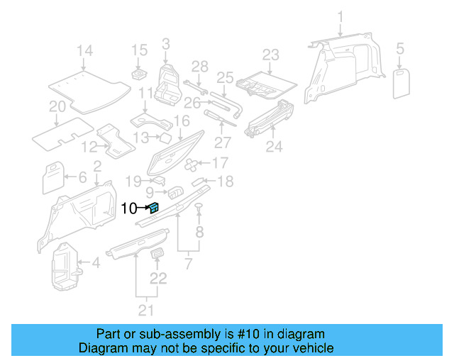 Trunk Trim Panel 3B5-867-429-BH-1BS - View 18