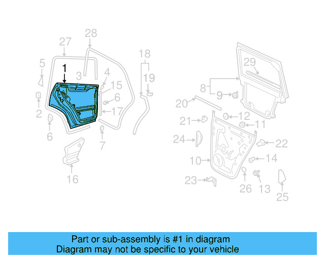 Door Shell 7L0-833-056-M - View 3