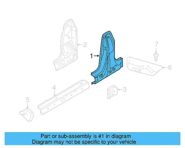 Lock Pillar Reinforced 5C3-809-220-A - View 3