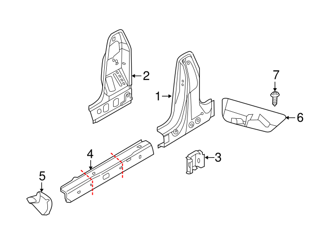 Inner Lock Pillar 5C3-809-224
