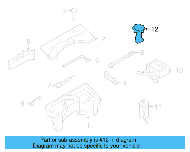 Spare Tire Retainer 3C0-803-899 - View 8