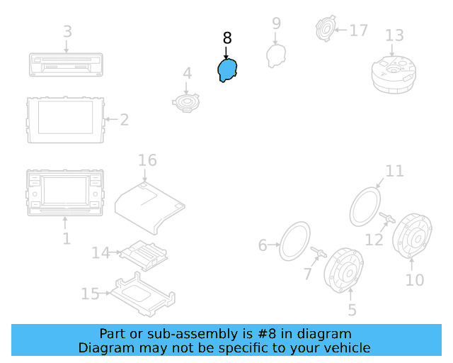 Rear Dr Speaker 561-035-453-A - View 47