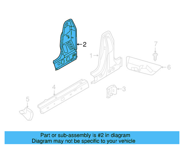 Inner Lock Pillar 5C3-809-224 - View 3