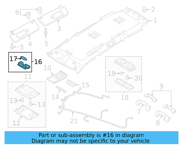 Visor Lamp 5F0-947-109-C-ZA2 - View 9