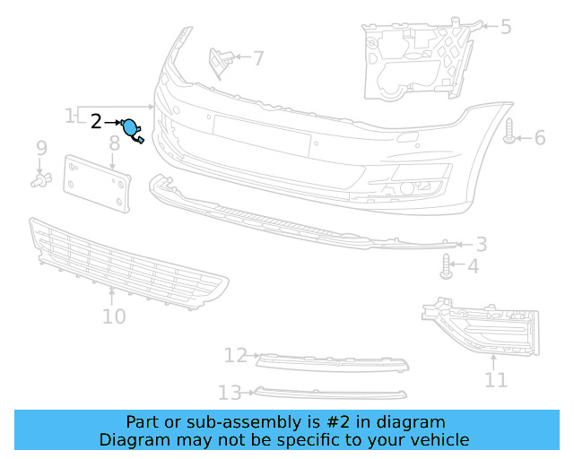 Tow Eye Cap (Unpainted) 5gm807241bgru - View 4