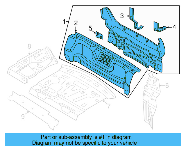 Rear Body Panel 1K9-813-301 - View 4