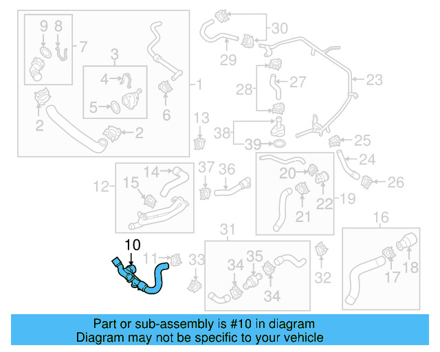 Engine Coolant Pipe 5C0-122-073-D - View 5