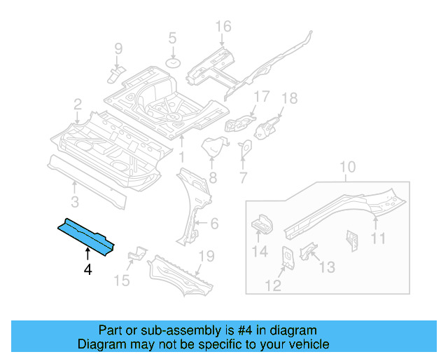 Floor Pan Cross 1K0-813-146 - View 11