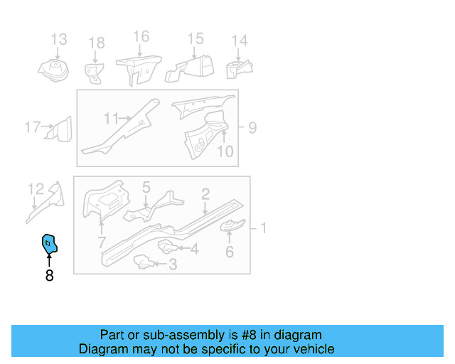 Frame End Cap 1K0-804-181-B - View 4