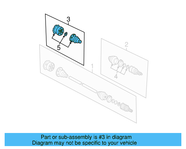 Inner Joint Assembly 8D0-498-103-AX - View 3