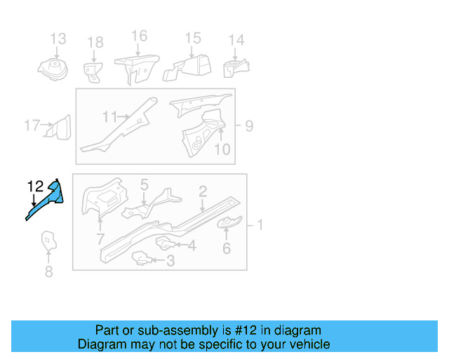 Fender Extension Panel 1K0-810-135-C - View 3