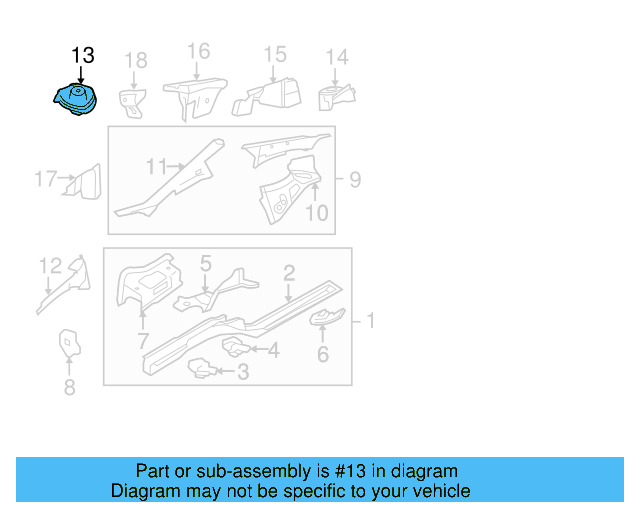 Strut Support 1K0-809-072 - View 5