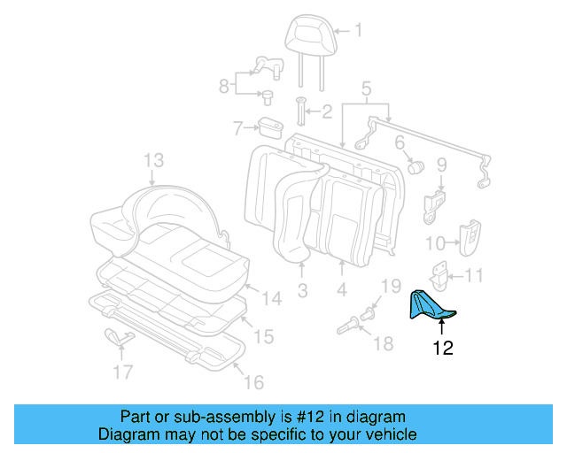 Seat Back Frame Cover 8L0-886-197-A-9B9 - View 7