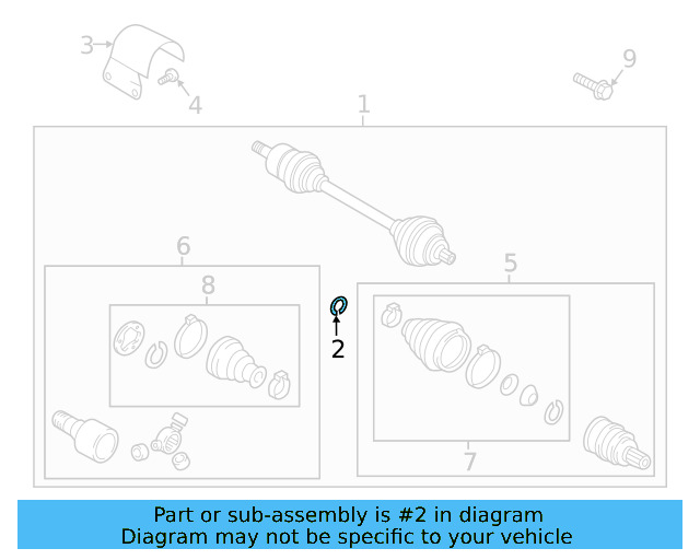 Axle Assembly Lock Ring 8N0-407-297 - View 28