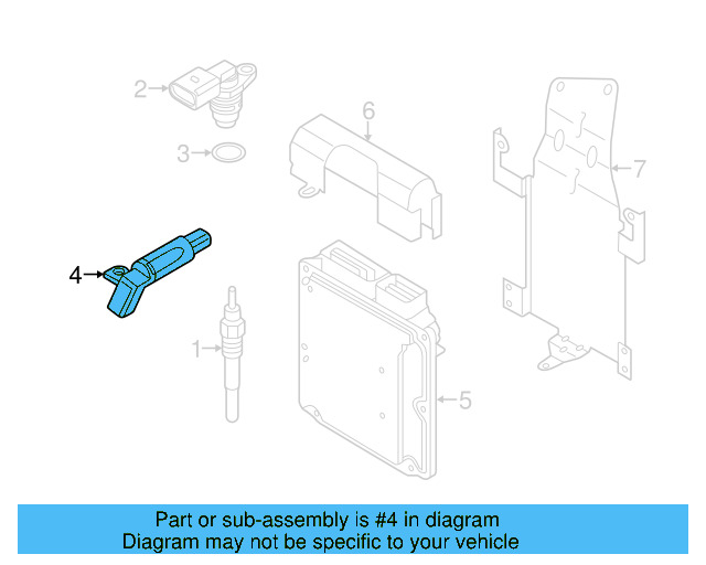 Crankshaft Position Sensor 059-906-433-K - View 14