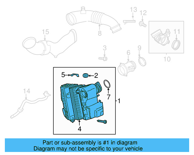 Air Filter And Housing Assembly 7P0-129-607-C - View 3