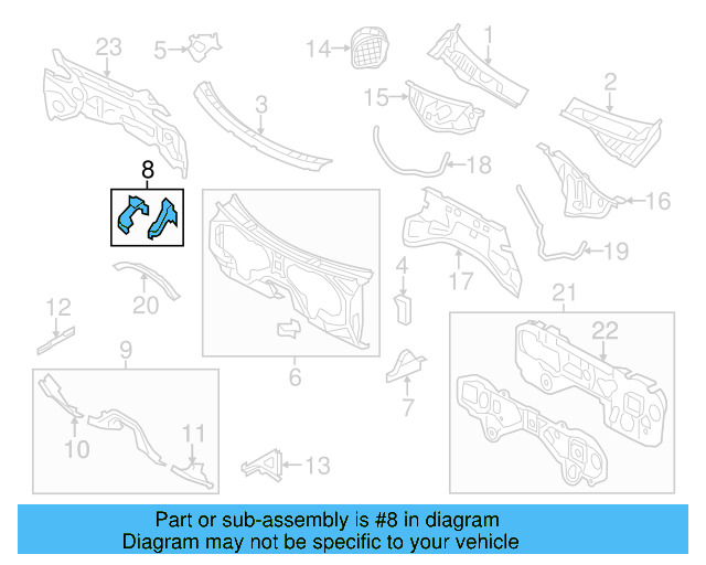 Dash Panel Upper Bracket 7P0-806-330