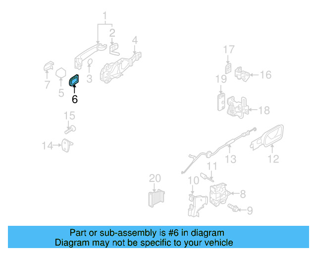 Button Gasket 1K0-837-211-9B9 - View 4