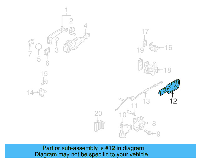Interior Door Handle 1K1-837-113-H-UTF - View 16