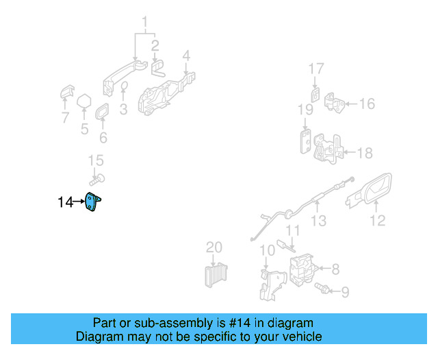 Door Lock Striker Pin 8Z0-837-033-A - View 13