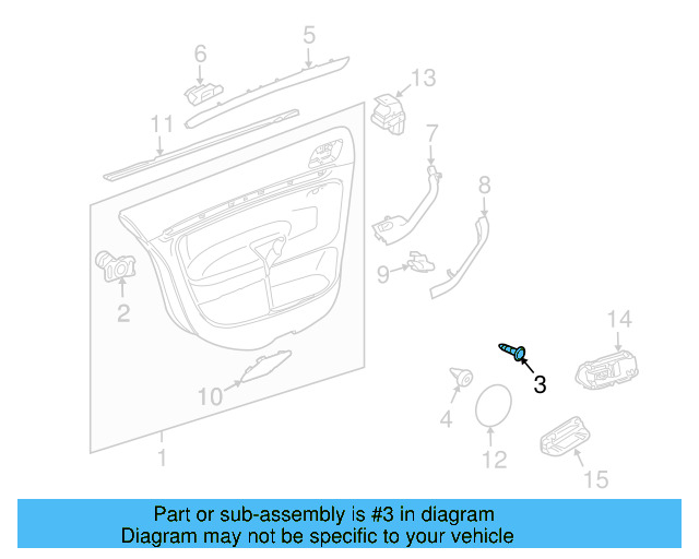 Door Trim Panel Screw N-907-397-03 - View 10