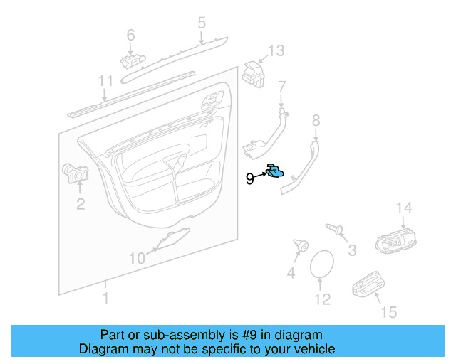 Door Panel Handle Cover Clip N-907-760-01 - View 5