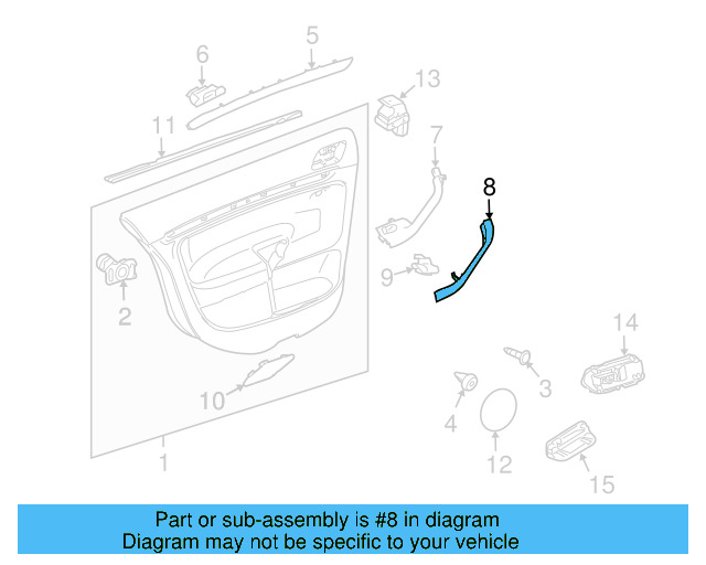 Door Panel Handle Cover 1K0-868-040-B-7R3