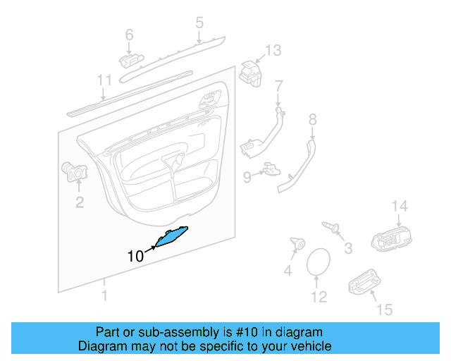 Door Panel Handle Cover 1K4-868-055-B-75R