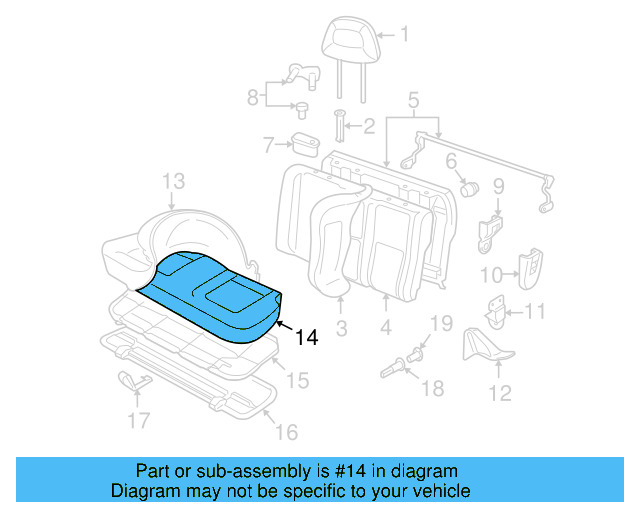 Seat Cushion Pad 1Y0-885-375 - View 6