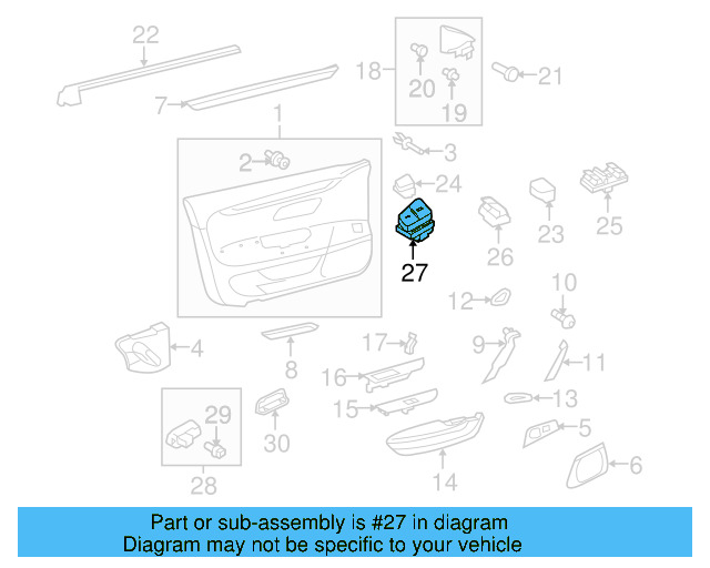 Lock Switch 1K0-962-125-B-REH - View 4