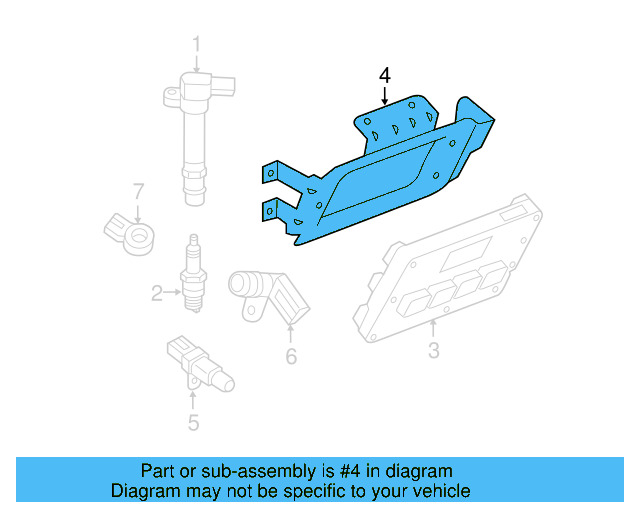 ECM Mount Bracket 7B0-906-214-C - View 2