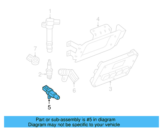 Camshaft Position Sensor 7B0-907-601-C - View 7