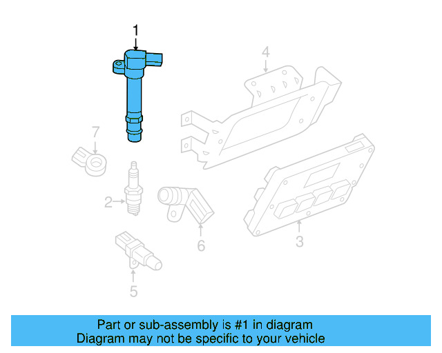 Ignition Coil 7B0-905-715-F - View 4