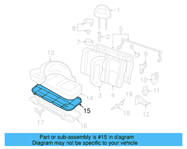 Seat Frame 1C0-885-305-B - View 2