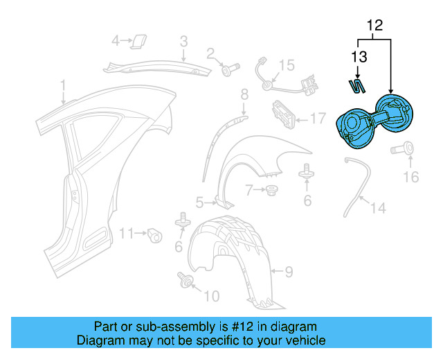 Fuel Door 5C5-809-857-N - View 5