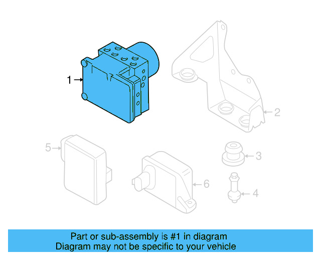 ABS Control Unit 7L0-614-111-H-BEF - View 3