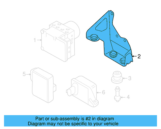 ABS Control Unit Bracket 7L8-614-235 - View 3