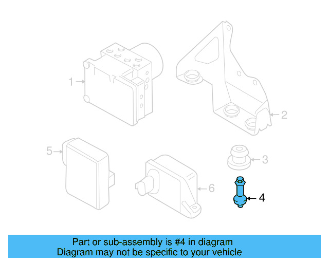 ABS Control Unit Stud 7L0-614-125-A - View 3