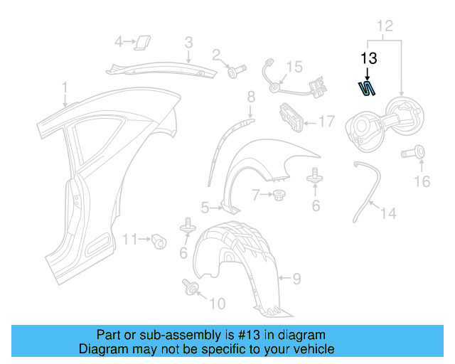 Fuel Door Spring 1J0-809-931 - View 32